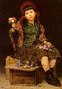 John George Brown Buy a Posy china oil painting reproduction